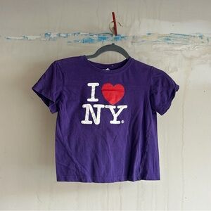 Purple I Love NY Baby Tee